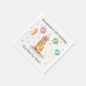 Golden Retriever Hund Geburtstagsparty Serviette (Ecke)