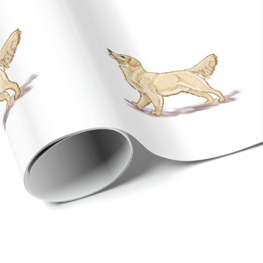Golden retriever-Hund Geschenkpapier (Rolleneckpunkt)