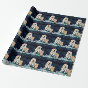 Golden Retriever Hund Halloween LKW Gruselige Nach Geschenkpapier