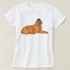 Golden Retriever Hund handbemalt T-Shirt
