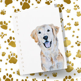 Golden Retriever Hund Happy Birthday Karte