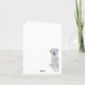 Golden Retriever Hund Happy Birthday Karte (Rückseite)