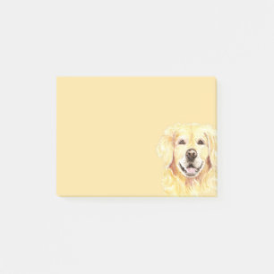 Golden Retriever Hund Haustier Tier Aquarell Post-it Klebezettel