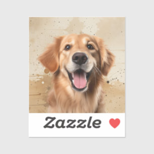 Golden Retriever Hund Haustier Tier Aufkleber