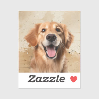 Golden Retriever Hund Haustier Tier Aufkleber