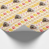 Golden Retriever Hund Herz Paws Print Geschenkpapier (Ecke)