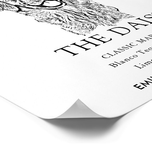 Golden Retriever Hund Hochzeit Signature Drink Zei Poster (Ecke)