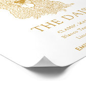 Golden Retriever Hund Hochzeit Signature Drink Zei Poster (Ecke)