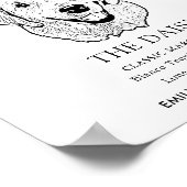Golden Retriever Hund Hochzeit Signature Drink Zei Poster (Ecke)