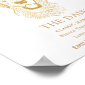 Golden Retriever Hund Hochzeit Signature Drink Zei Poster (Ecke)