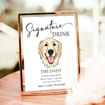 Golden Retriever Hund Hochzeit Signature Drink Zei