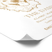 Golden Retriever Hund Hochzeit Signature Drink Zei Poster (Ecke)