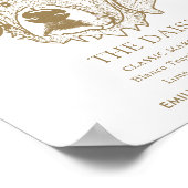 Golden Retriever Hund Hochzeit Signature Drink Zei Poster (Ecke)