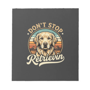 Golden Retriever Hund hört nicht auf zu apportiere Notizblock