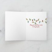 Golden Retriever Hund in Weihnachtsbeleuchtung Karte (Innenseite)