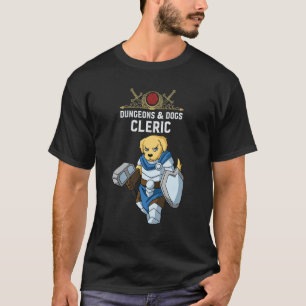 Golden Retriever Hund Kleriker Fantasy D20 Brettsp T-Shirt