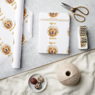 Golden Retriever Hund Leben ist Golden Geschenkpapier