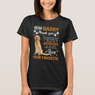 Golden Retriever Hund Lieber Daddy Danke dass du T-Shirt