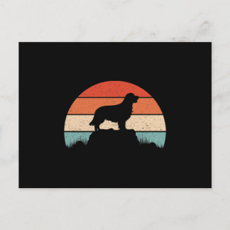 Golden Retriever Hund Lover Retro Sunset Ankündigungspostkarte