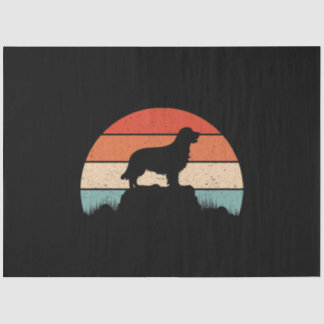 Golden Retriever Hund Lover Retro Sunset Seidenpapier
