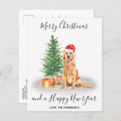 Golden Retriever Hund Lover Weihnachtskarte (Vorne/Hinten)