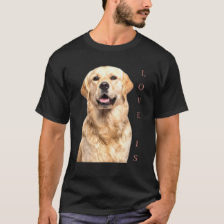 Golden Retriever Hund Mama Vater Liebe Welpe T-Shi T-Shirt