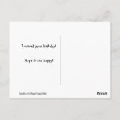 Golden Retriever Hund mit Brille Belagert Geburtst Postkarte (Rückseite)