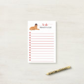 Golden Retriever Hund mit Hutanstrich zur Aufgaben Post-it Klebezettel (Auf Schreibtisch)