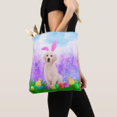 Golden Retriever Hund mit Ostereiern Bunny Chicks Tasche (Von Nahem)
