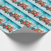 Golden Retriever Hund mit Weihnachtsgeschenken Geschenkpapier (Ecke)