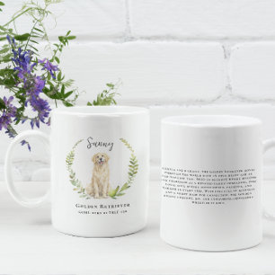 Golden Retriever Hund Monogramm Kaffeetasse