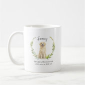 Golden Retriever Hund | Monogramm Kaffeetasse (Links)