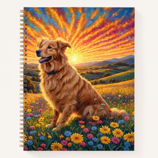 Golden Retriever Hund Notizblock (Vorderseite)