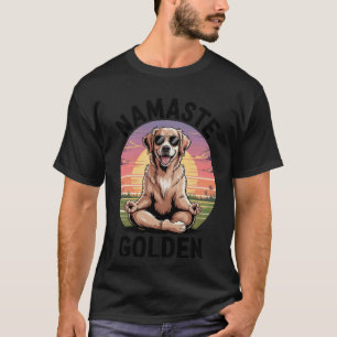 Golden Retriever Hund Papa Tierarzt Namaste Gold T-Shirt