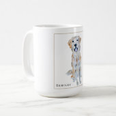 Golden Retriever Hund Personalisiert Kaffeetasse (Vorderseite Links)