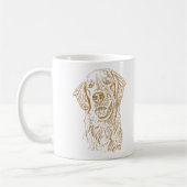 Golden Retriever Hund Personalisiert Zeichnend Han Kaffeetasse (Links)
