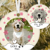 Golden Retriever Hund Personalisiert Zeichnend Han Keramik Ornament