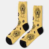 Golden Retriever Hund Personalisiert Zeichnend Han Socken (Linkes Detail)