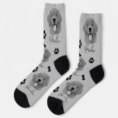 Golden Retriever Hund Personalisiert Zeichnend Han Socken (Linkes Detail)