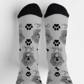 Golden Retriever Hund Personalisiert Zeichnend Han Socken (Oben)