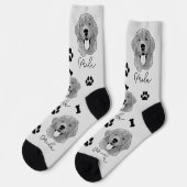 Golden Retriever Hund Personalisiert Zeichnend Han Socken (Linkes Detail)