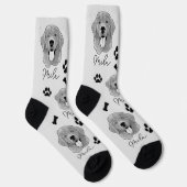 Golden Retriever Hund Personalisiert Zeichnend Han Socken (Rechts)