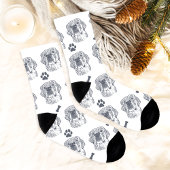 Golden Retriever Hund Personalisiert Zeichnend Han Socken