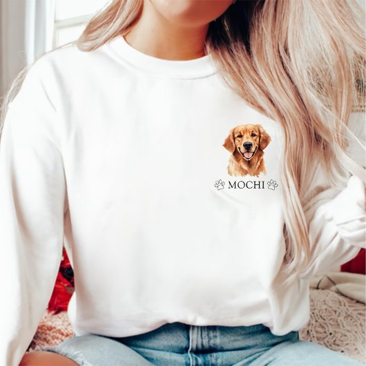 Golden Retriever Hund Personalisiert Zeichnend Han Sweatshirt