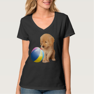 Golden Retriever Hund Pet and Ball Labrador Puppy T-Shirt