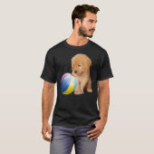 Golden Retriever Hund Pet and Ball Labrador Puppy T-Shirt (Vorne ganz)
