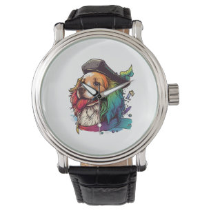 Golden Retriever Hund Pirate Armbanduhr