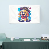 Golden Retriever Hund Pirate Banner (Messeveranstaltung)