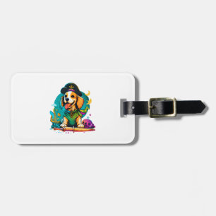 Golden Retriever Hund Pirate Gepäckanhänger