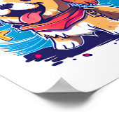 Golden Retriever Hund Pirate Poster (Ecke)